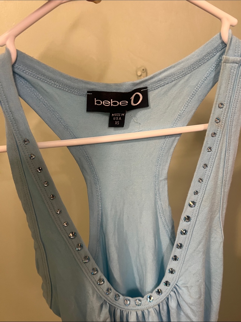bebe Pale Blue Studded Racerback Tank - Picture 7 of 13